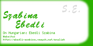 szabina ebedli business card